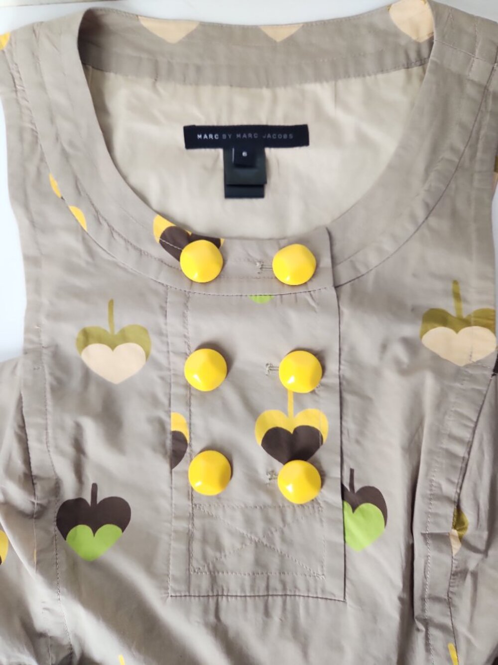 Marc Jacobs Heart Leaf Pinafore Retro Dress with pockets Y2K - Picture 4 of 11